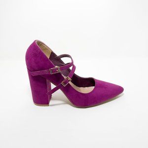 Andrea Fuchsia Mary Jane Heels